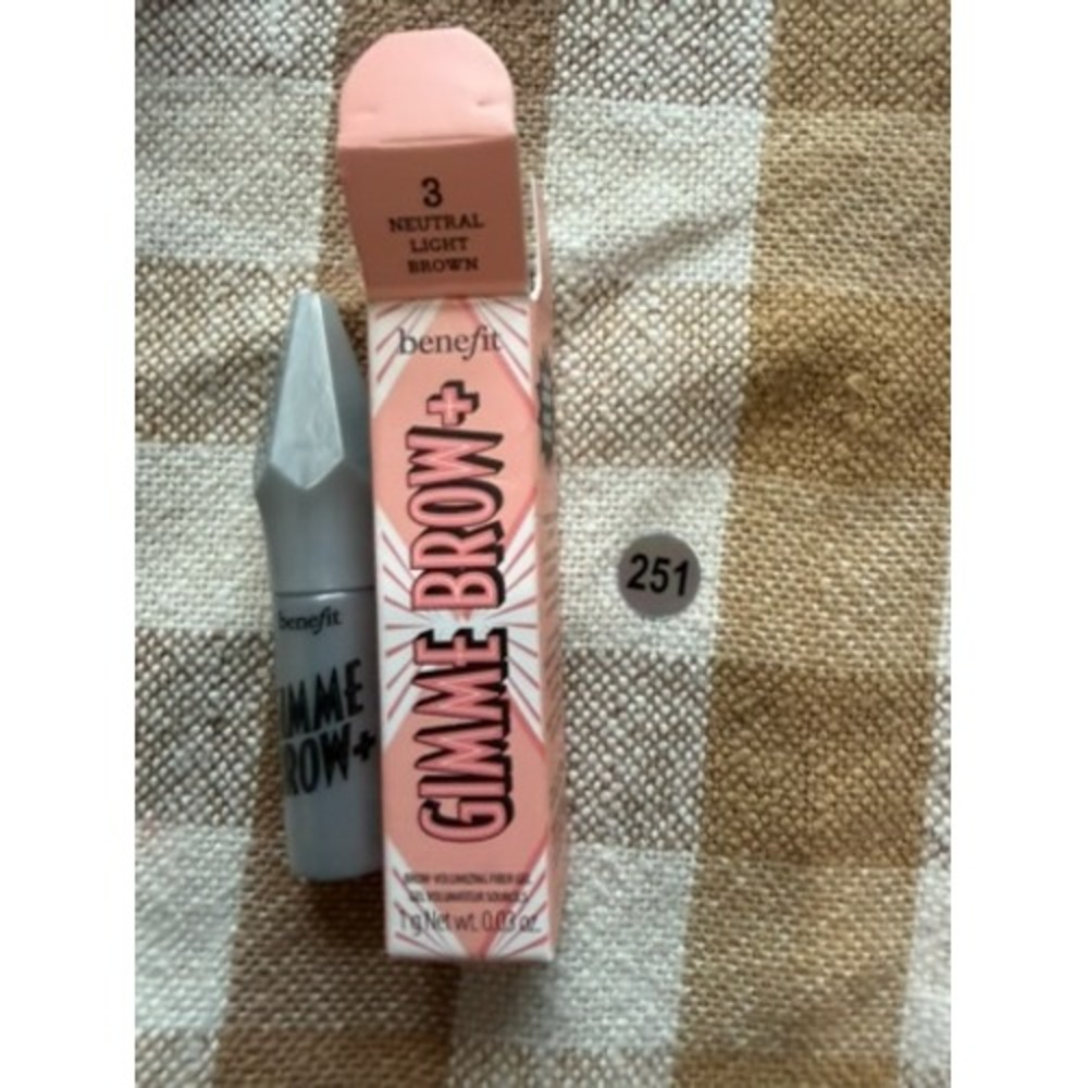 Benefit Gimme Brow+ Volumizing Fiber Gel Shade 3 Neutral Light Brown Travel Size